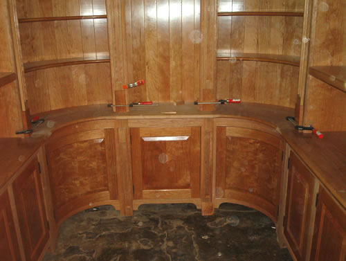 Figured and bookmatched cherry doors